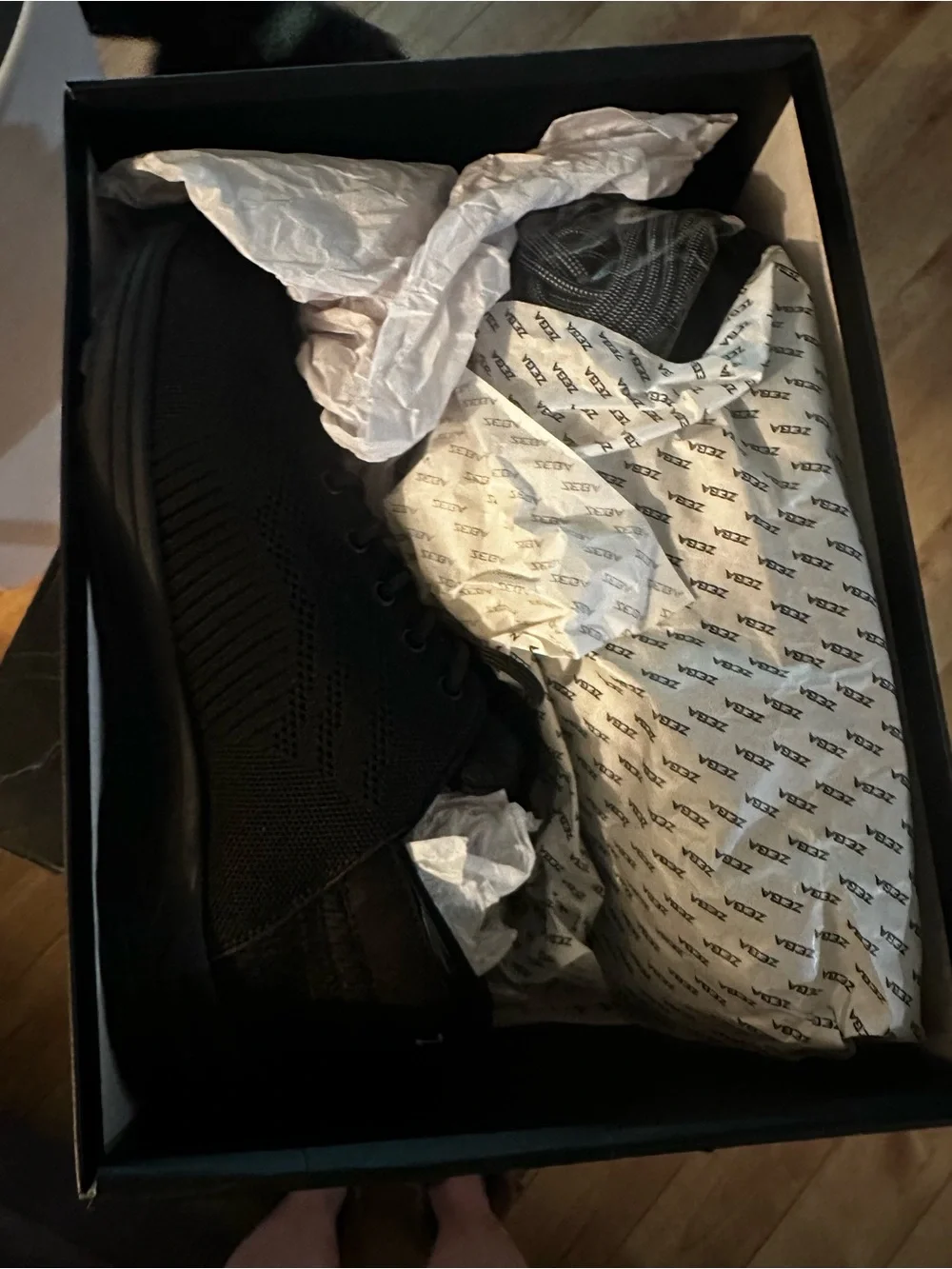 Men’s Black Shoes with Gold Logo Accents